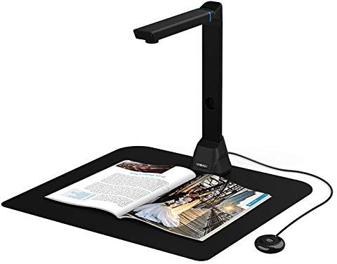 VIISAN VK16 Scanner digitale per documenti e libri formato A3, sensore da 16 MP, doppia pagina lisciatura e suddivisione automatica, riconoscimento testo, Visualizer scansione automatica, portatile