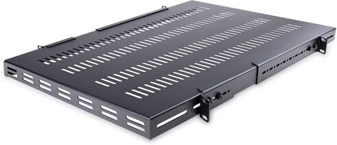 StarTech.com Ripiano 1U Ventilato per armadio rack 19", Robusta Mensola Univerale per amadio server 19 pollici con profondità di montaggio regolabile da 49,5 a 97,4cm, Capacità 150kg (ADJSHELFHDV)