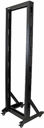 StarTech.com Armadio Rack 19" 42U a telaio aperto Armadio rack per Server 42 Unità a 2 montanti Quadro rack dati/di rete da pavimento con ruote Capacità 300kg (2POSTRACK42)