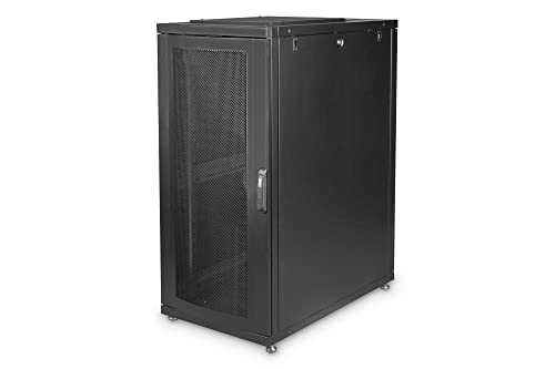 Digitus DN19SRV26UB1 Armadio Rack 19" 26 Unità Linea Server 1342 X 600 1000mm con Porta Traforata e Ruote, Nero