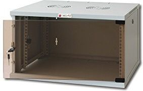 Techly PROFESSIONAL 101553 Armadio Rack 19" a Muro 9U prof. 450 Grigio Assemblato Grigio