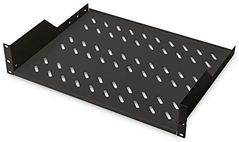 Digitus DN-19 TRAY-2-SW, Ripiano per Armadio 19" Universali Profondita' 350 mm-. Capacita' di Carico 20 kg. Colore Nero