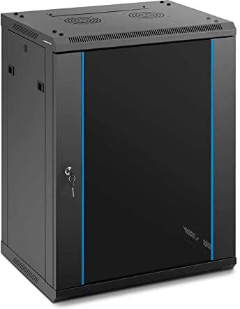 Fromm & Starck Armadio Rack Dati Quadro Server STAR_DC.19.15.S_02 (19 Pollici, 15 U, Chiudibile A Chiave, Fino a 60 kg, Nero)