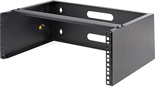 StarTech.com Rack 4U per il montaggio a parete Rack di rete da 19" Staffa a muro per pannelli patch, switch di rete, apparecchiature IT Profondità 35cm Capacità di 20 kg Nero ()