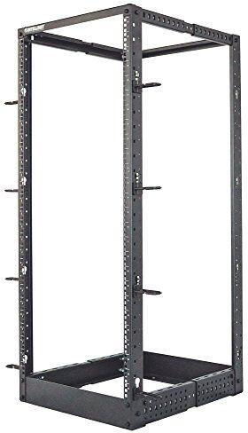 Intellinet 714419 Freestanding rack 48U Black rack Racks (Freestanding rack, 48U, Black, 48.3 cm (19"), Open, 4-post)