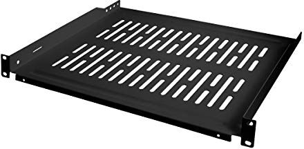 Logilink SF1C45B – 19" scomparto (1 U) per armadi server, con profondità minima di 450 mm, portata massima 10 kg, colore nero