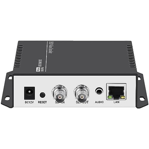 URayTech H.265 H.264 SD HD 3G SDI a IP Encoder per streaming video con protocolli RTSP, UDP, SRT, HLS, ONVIF, RTMPS, MP4, per server di trasmissione streaming live IPTV, YouTube, Facebook, UStream