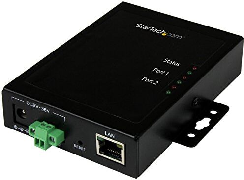 StarTech.com Server per dispositivi Seriali a Ethernet Ip a 2 Porte, Rs232, Montabile e in Metallo