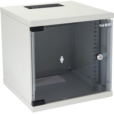 HMF 63406-07 Armadio di rete, armadio server 10 pollici 6 U profondità 300 mm completamente assemblato porta in vetro grigio chiaro HMF 63406-07 Armadio di rete, armadio server 10 pollici 6 U profondità 300 mm completamente assemblato porta in vetro grigio chiaro