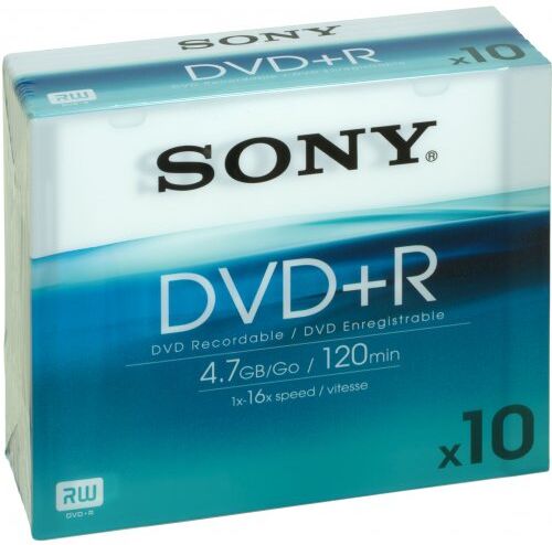 Sony Dvd+r 4.7GB 10DPR120BSL Confezione da 10