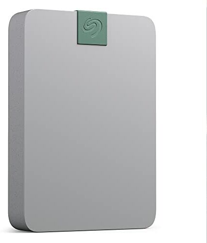 Seagate Ultra Touch HDD, 5 TB, HDD esterno Pebble Grey, materiale riciclato post-consumo, compatibilità USB-C con PC, Mac e Chromebook, Dropbox e Mylio inclusi, 2 anni Rescue Services (STMA5000400)