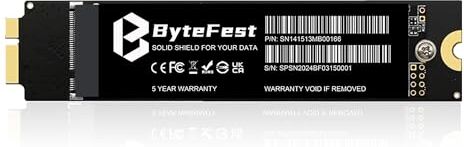 ByteFest 256GB SSD Interno per Apple MacBook Air 2010-2011 A1369 (EMC 2392/2469) A1370 (EMC 2393/2471) (MacOS Pre-Installato), Unità a Stato Solido Interna