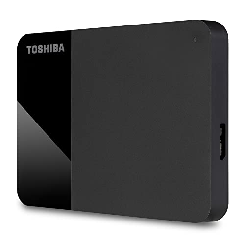 Toshiba Canvio Ready da 1 TB Disco rigido esterno portatile da 2,5 pollici con USB 3.2 Gen 1 ad alta velocità, compatibile con Microsoft Windows 8.1, 10, 11 e macOS, nero