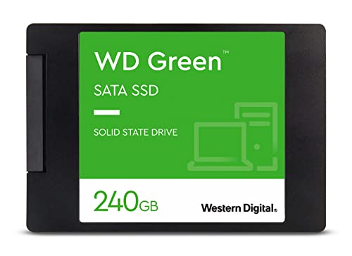 Western Digital WDS240G3G0A SSD 240GB Green 2.5 7MM SATAINT III 6GB/S, Aluminium, Nero