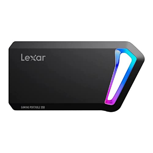 Lexar SL660 BLAZE Gaming SSD Portatile, SSD 1TB USB 3.2 Gen 2x2, SSD Esterno con RGB LEDs, Fino a 2000 MB/s in lettura, 1900 MB/s in scrittura, USB C (LSL660X001T-RNNNG)