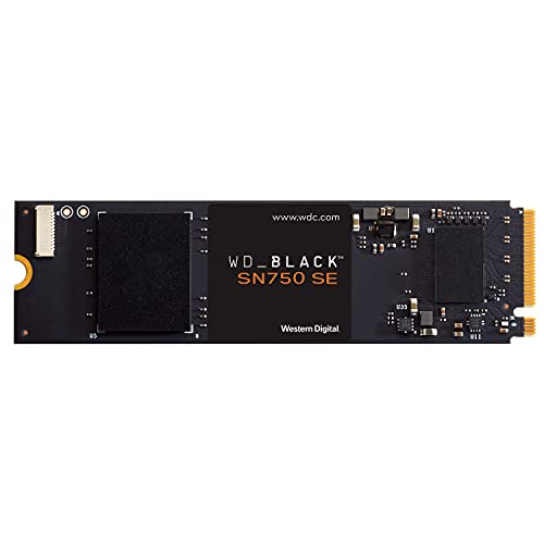 Western Digital BLACK SN750 SE 500GB M.2 2280 PCIe Gen4 NVMe Gaming SSD up to 3600 MB/s read speed