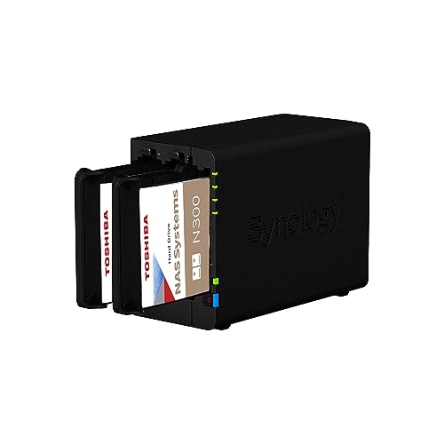 Synology DS224+ 6GB NAS 8TB (2X 4TB) Toshiba N300, assemblato e testato con SE DSM installato