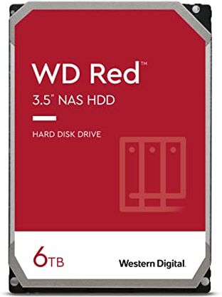 Western Digital Red 6 TB 3.5" NAS Hard Disk Interni 5400 RPM WD60EFAX