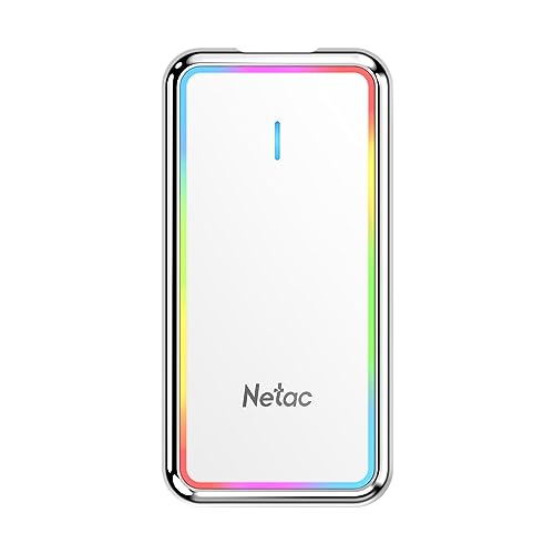 Netac ZR 500GB PSSD Unità mobile a stato solido, esterna, portatile USB 3.2 Gen 2 Interfaccia di trasferimento ad alta velocità 550MB/s Trasferimento supporto RGB