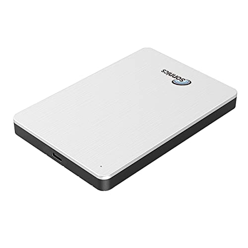 Sonnics 500GB Tipo C USB 3.1 Esterni Portatile Hard-Disk per Finestre PC, Mac, Smart TV, XBOX ONE/Serie X & PS4 /PS5, Argento