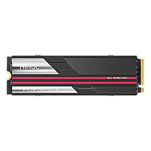 Netac NV7000 1TB M.2 NVMe SSD PCIe 4.0 Gen4 x4, Gaming SSD Velocità fino a 7000MB/s con dissipatore in alluminio per computer desktop PS5