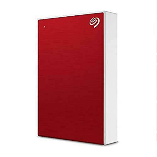 Seagate One Touch 4 TB External Hard Drive HDD – Red USB 3.0 for PC Laptop and Mac, 1 year MylioCreate, 4 Months Adobe Creative Cloud Photography Plan (STKC4000403)