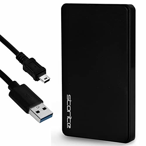 Storite Disco rigido esterno portatile da 100 GB Unità di archiviazione di backup HDD da 2,5 pollici con disco rigido USB 2.0 compatibile con PC, MAC, Windows, laptop, desktop (nero)