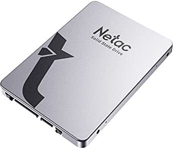 Netac Disco rigido SSD 128 GB, SSD SATAIII da 2,5 '', SSD interno per laptop, velocità di aggiornamento del gioco, grigio argento