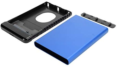 Akozon Mobile Hard Disk Box USB3.0 Portatile 2.5in SSD/HDD SATA Custodia in Lega di Alluminio 8Tb 8Tb Disco Rigido Esterno (Blu)