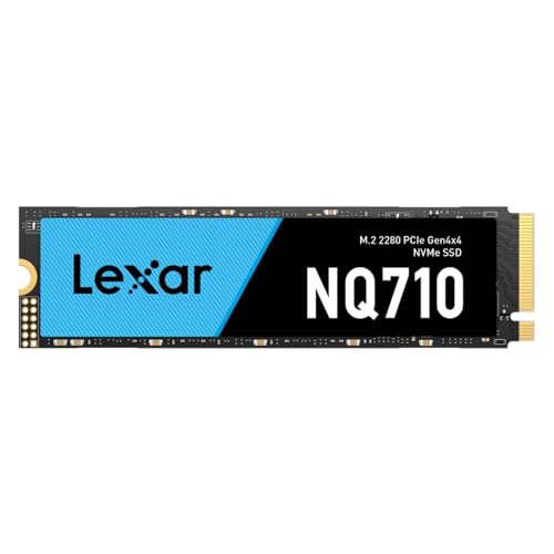 Lexar NQ710 2 TB PCIe 4.0 SSD Interno, M.2 2280 PCIe Gen4x4 NVMe 1.4, Lettura fino a 5000 MB/s, Unità a Stato Solido Interna ad Alte Prestazioni per giochi e editing video
