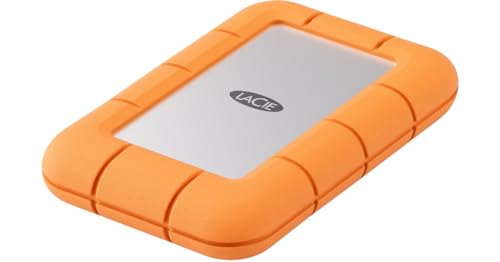 LaCie Rugged Mini esterno SSD 500GB, 40 Gb/s, 2.000 MB/s, compatibile con PC / Mac / iPad / Thunderbolt 4 u. 3, incl. 3 anni Rescue Service, Modelno.: STMF500400