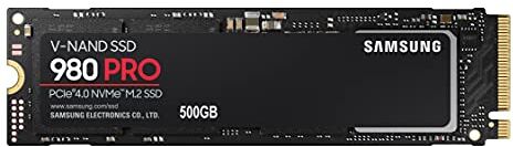 Samsung HAL 980 PRO 500GB PCIe NVMe Gen4 Internal Gaming SSD M.2 (MZ-V8P500B)