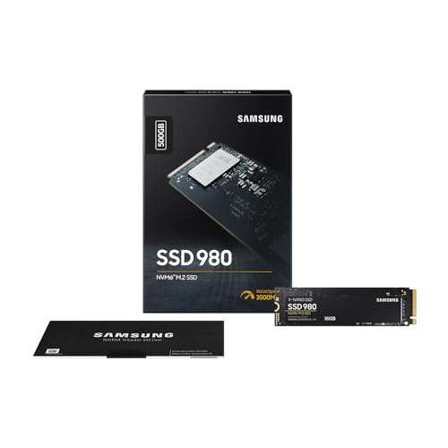 Samsung 980 500 GB PCIe 3.0 (up to 3500mbs) NVMe M.2 Internal Solid State Drive (SSD) (MZ-V8V500BW)