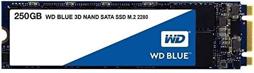 Western Digital WDS250G2B0B WD Blue 3D NAND Internal SSD M.2 SATA, 250 GB Black