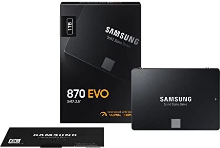 Samsung SSD 870 EVO, 1 TB, Form Factor 2.5", Intelligent Turbo Write, Magician 6 Software, Black (Internal SSD)