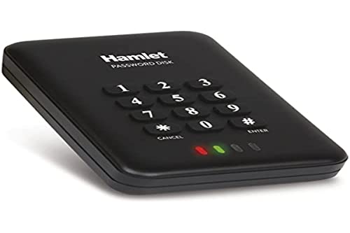 Hamlet HEXD25U3KK5,Hard Disk 2.5" da 500GB con Crittografia AES 256-bit [Classe di efficienza energetica A+]