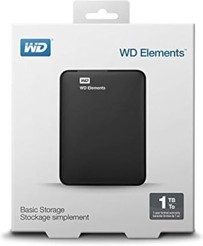 Western Digital WDBUZG0010BBK-EESN Hard Disk USB 3.0 da 1 TB, 2.5", 5400 rpm, Nero