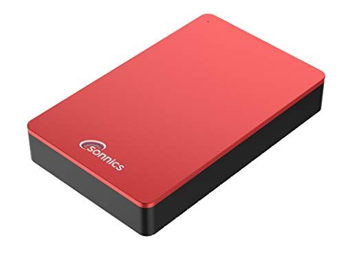 Sonnics 320GB USB 3.0 Esterni Desktop Hard-Disk per Finestre PC, Mac, Smart TV, XBOX ONE & PS4, Rosso