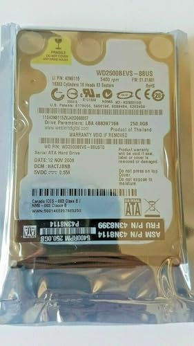 Generic 250 GB SATA WD2500BEVS-88UST0 5400 rpm 8 MB HDD 2,5