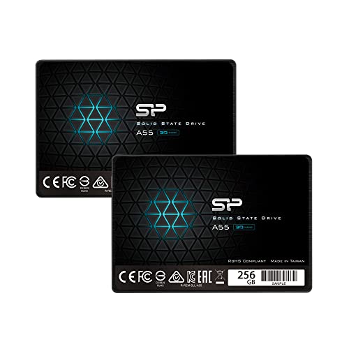 SP Silicon Power Silicon Power 2-Pack 256GB SSD 3D NAND A55 SLC Cache Performance Boost SATA III 2.5" 7mm (0.28") Unità a stato solido interna