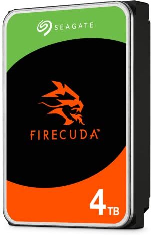 Seagate FireCuda HDD, 4TB, Hard Disk interno 3.5" CMR SATA, da 6GBit/s, 7.200 giri/min, 256 MB di cache, 300TB/anno, 3 Anni Rescue Services (ST4000DXA05)