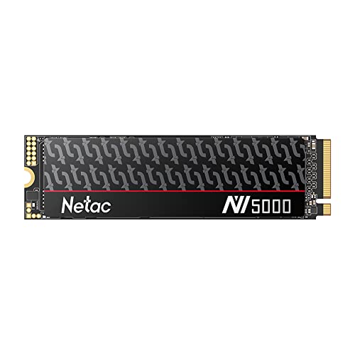 Netac NV5000 500GB M.2 NVMe SSD Gaming SSD PCIe 4.0 Velocità fino a 4800MB/s, per laptop, PC desktop, PS5