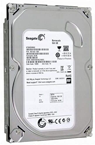 Seagate ST500DM002 Barracuda 7200.12 500GB 7200 RPM 16MB cache SATA 6.0Gb/s 3.5 hard disk interno (Bare Drive) (Ricondizionato)