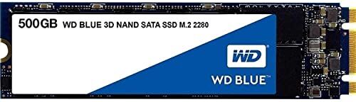 Western Digital WDS500G2B0B WD Blue 3D NAND Internal SSD M.2 SATA, 500 GB Black