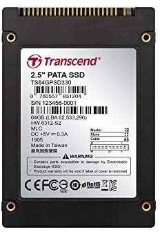 Transcend TS64GPSD330 SSD Interno IDE, MLC, 64 GB, Nero