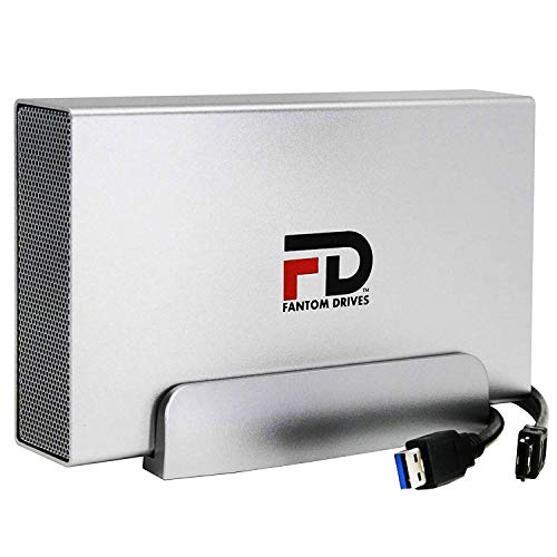 Fantom Drives DVR8KEUS Hard disk esterno FD da 8 TB DVR, con USB 3.0 e eSATA (con cavo USB e eSATA), supporta DirecTV, colore: argento