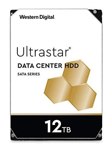 Western Digital Ultrastar 12TB DC HC520 SATA HDD, 3,5 pollici, disco rigido interno per server 256 MB di cache, classe Enterprise (ricondizionato)