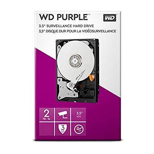 Western Digital Disco rigido interno 2 TB Videosorveglianza 3.5", Allframe 4K 180 TB/anno, cache 64 MB, Classe 5.400 RPM