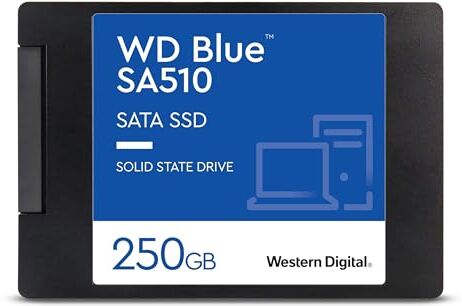 Western Digital Blue SA510 250 GB 2.5" SATA SSD con velocità di lettura fino a 555 MB/s