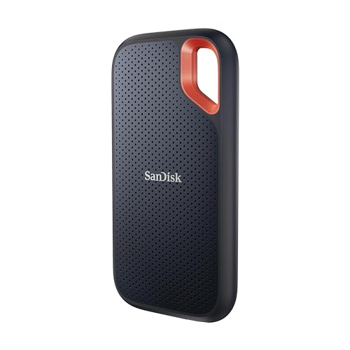 SanDisk 2TB Extreme SSD portatile, USB-C USB 3.2 Gen 2, Unità a stato solido NVMe esterna, fino a 1050 MB/s, Indice di protezione IP65 per la resistenza ad acqua e polvere